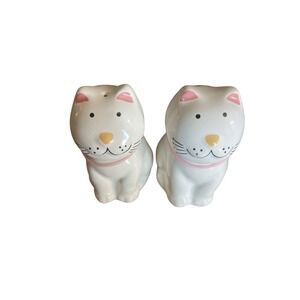 Salt And Pepper Cozy‎ Cats Collection 1989 Ceramic 3-1/4" Tall
